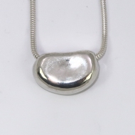 Silver bean pendant